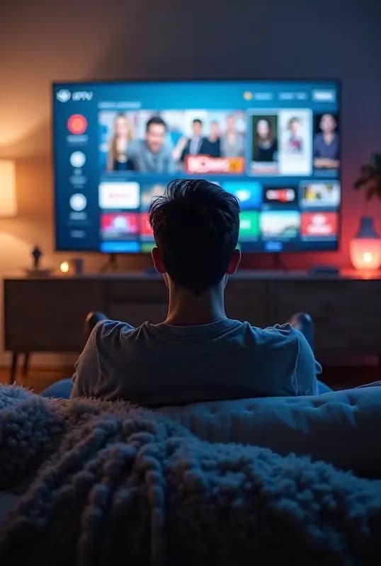 Vuewave streaming on a smart TV in a living room
